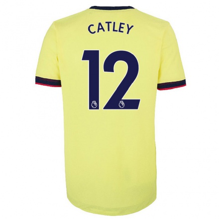 Naisten Jalkapallo Steph Catley #12 Punainen Valkoinen Kotipaita 2021/22 Lyhythihainen Paita T-paita