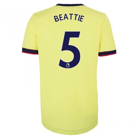 Naisten Jalkapallo Jennifer Beattie #5 Punainen Valkoinen Kotipaita 2021/22 Lyhythihainen Paita T-paita