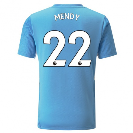 Naisten Jalkapallo Benjamin Mendy #22 Sininen Kotipaita 2021/22 Lyhythihainen Paita T-paita