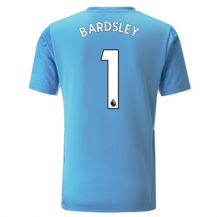 Naisten Jalkapallo Karen Bardsley #1 Sininen Kotipaita 2021/22 Lyhythihainen Paita T-paita