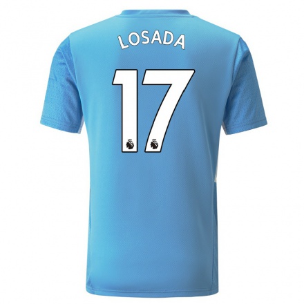 Naisten Jalkapallo Vicky Losada #17 Sininen Kotipaita 2021/22 Lyhythihainen Paita T-paita