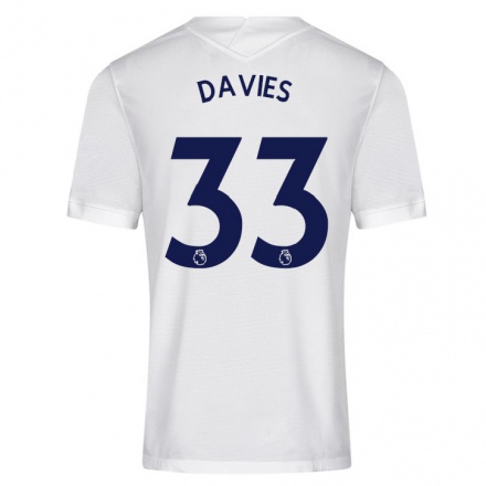 Naisten Jalkapallo Ben Davies #33 Valkoinen Kotipaita 2021/22 Lyhythihainen Paita T-paita