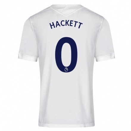 Naisten Jalkapallo Hackett #0 Valkoinen Kotipaita 2021/22 Lyhythihainen Paita T-paita