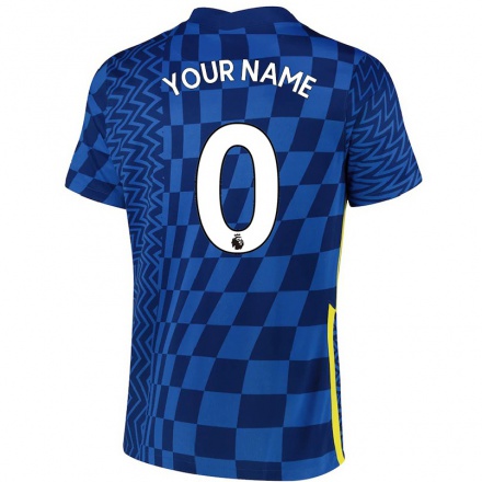 Naisten Jalkapallo Sinun Nimesi #0 Tummansininen Kotipaita 2021/22 Lyhythihainen Paita T-paita