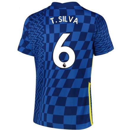 Naisten Jalkapallo Thiago Silva #6 Tummansininen Kotipaita 2021/22 Lyhythihainen Paita T-paita