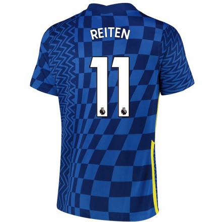 Naisten Jalkapallo Guro Reiten #11 Tummansininen Kotipaita 2021/22 Lyhythihainen Paita T-paita
