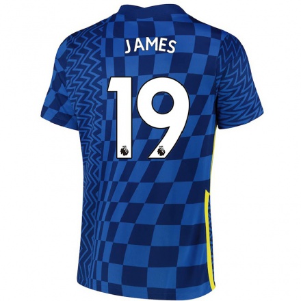 Naisten Jalkapallo Lauren James #19 Tummansininen Kotipaita 2021/22 Lyhythihainen Paita T-paita