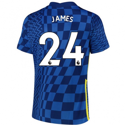 Naisten Jalkapallo Reece James #24 Tummansininen Kotipaita 2021/22 Lyhythihainen Paita T-paita