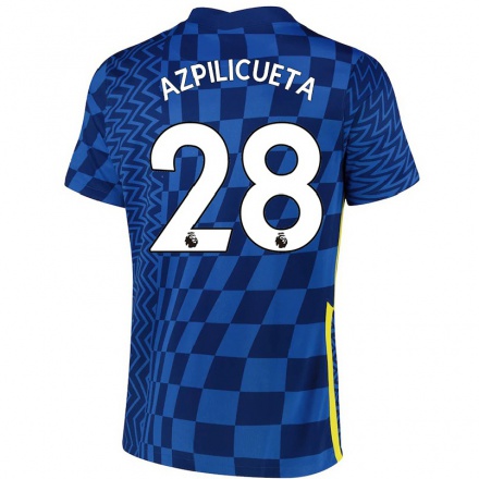 Naisten Jalkapallo Cesar Azpilicueta #28 Tummansininen Kotipaita 2021/22 Lyhythihainen Paita T-paita