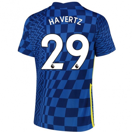 Naisten Jalkapallo Kai Havertz #29 Tummansininen Kotipaita 2021/22 Lyhythihainen Paita T-paita