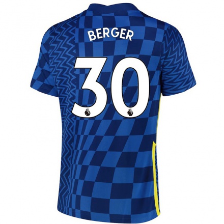 Naisten Jalkapallo Ann-Katrin Berger #30 Tummansininen Kotipaita 2021/22 Lyhythihainen Paita T-paita