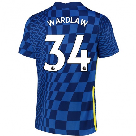 Naisten Jalkapallo Charlotte Wardlaw #34 Tummansininen Kotipaita 2021/22 Lyhythihainen Paita T-paita