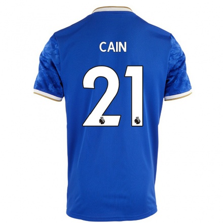 Naisten Jalkapallo Hannah Cain #21 Kuninkaallisen Sininen Kotipaita 2021/22 Lyhythihainen Paita T-paita