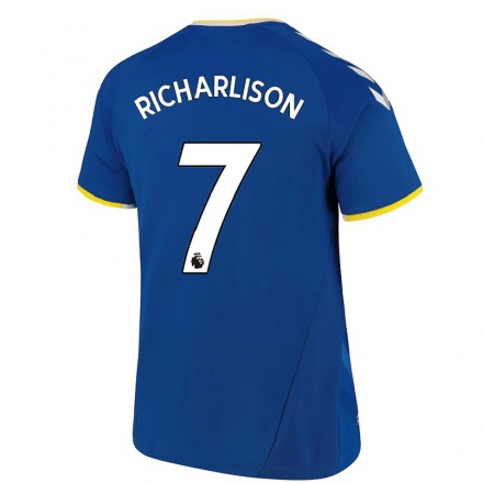 Naisten Jalkapallo Richarlison #7 Kuninkaallisen Sininen Kotipaita 2021/22 Lyhythihainen Paita T-paita