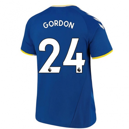 Naisten Jalkapallo Anthony Gordon #24 Kuninkaallisen Sininen Kotipaita 2021/22 Lyhythihainen Paita T-paita