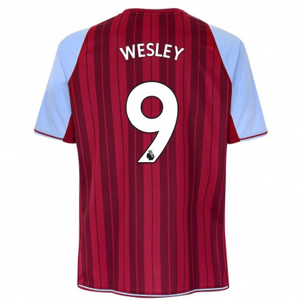 Naisten Jalkapallo Wesley #9 Kastanjanruskea Kotipaita 2021/22 Lyhythihainen Paita T-paita