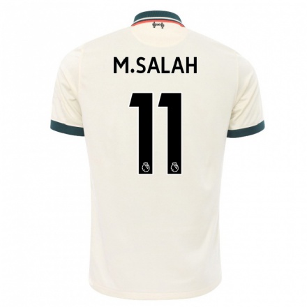 Naisten Jalkapallo Mohamed Salah #11 Beige Vieraspaita 2021/22 Lyhythihainen Paita T-paita