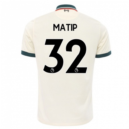 Naisten Jalkapallo Joel Matip #32 Beige Vieraspaita 2021/22 Lyhythihainen Paita T-paita