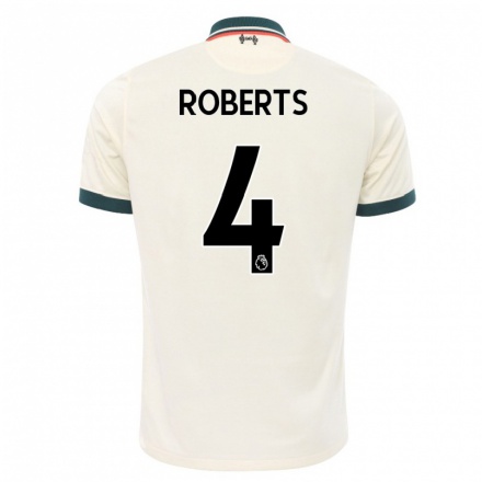 Naisten Jalkapallo Rhiannon Roberts #4 Beige Vieraspaita 2021/22 Lyhythihainen Paita T-paita