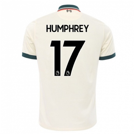 Naisten Jalkapallo Carla Humphrey #17 Beige Vieraspaita 2021/22 Lyhythihainen Paita T-paita