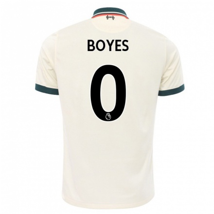 Naisten Jalkapallo Morgan Boyes #0 Beige Vieraspaita 2021/22 Lyhythihainen Paita T-paita