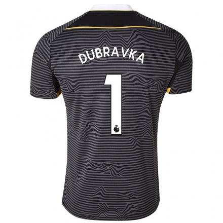 Naisten Jalkapallo Martin Dubravka #1 Musta Vieraspaita 2021/22 Lyhythihainen Paita T-paita