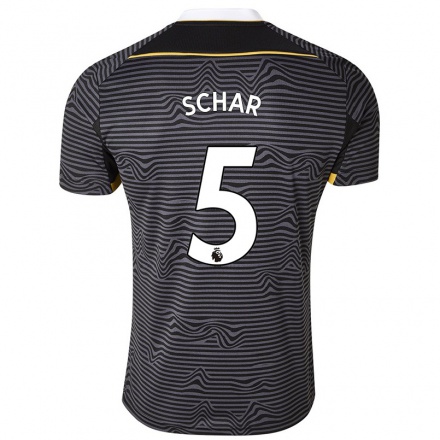 Naisten Jalkapallo Fabian Schar #5 Musta Vieraspaita 2021/22 Lyhythihainen Paita T-paita