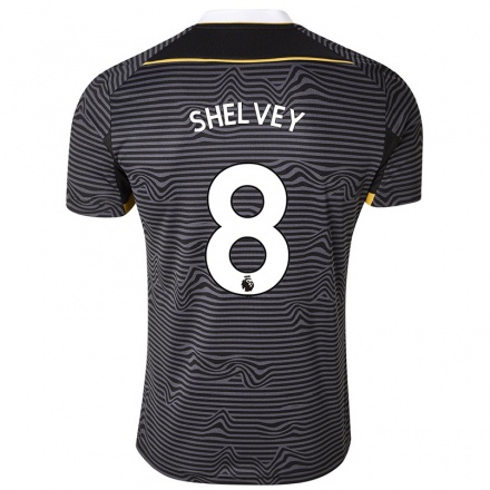 Naisten Jalkapallo Jonjo Shelvey #8 Musta Vieraspaita 2021/22 Lyhythihainen Paita T-paita