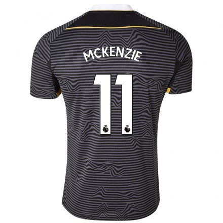 Naisten Jalkapallo Megan Mckenzie #11 Musta Vieraspaita 2021/22 Lyhythihainen Paita T-paita