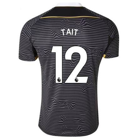 Naisten Jalkapallo Emily Tait #12 Musta Vieraspaita 2021/22 Lyhythihainen Paita T-paita