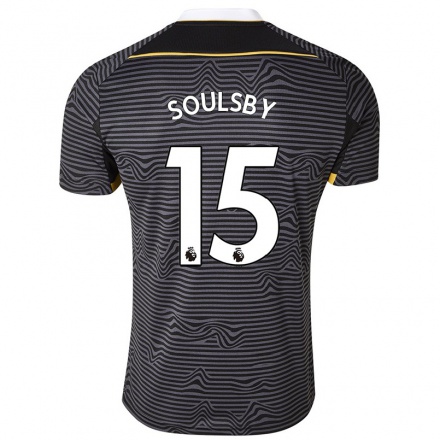 Naisten Jalkapallo Anna Soulsby #15 Musta Vieraspaita 2021/22 Lyhythihainen Paita T-paita