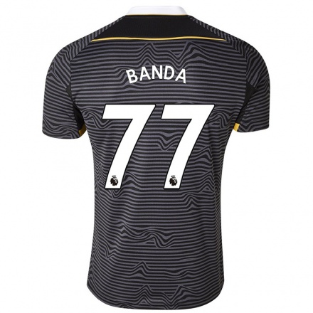 Naisten Jalkapallo Piotr Banda #77 Musta Vieraspaita 2021/22 Lyhythihainen Paita T-paita