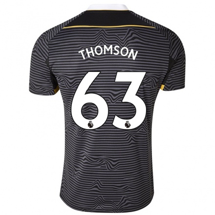Naisten Jalkapallo Reagan Thomson #63 Musta Vieraspaita 2021/22 Lyhythihainen Paita T-paita