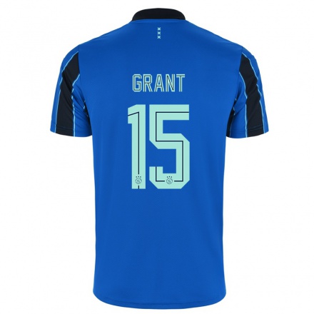 Naisten Jalkapallo Chasity Grant #15 Sininen Musta Vieraspaita 2021/22 Lyhythihainen Paita T-paita
