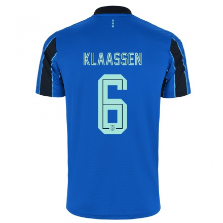Naisten Jalkapallo Davy Klaassen #6 Sininen Musta Vieraspaita 2021/22 Lyhythihainen Paita T-paita