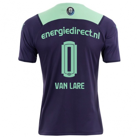 Naisten Jalkapallo Aron Van Lare #0 Tumma Violettiti Vieraspaita 2021/22 Lyhythihainen Paita T-paita