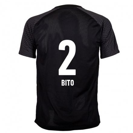 Naisten Jalkapallo Dyanne Bito #2 Musta Vieraspaita 2021/22 Lyhythihainen Paita T-paita