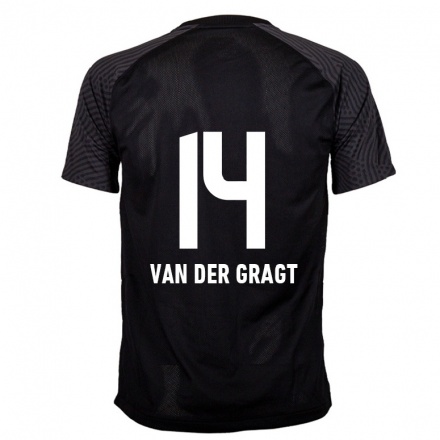 Naisten Jalkapallo Stefanie Van Der Gragt #14 Musta Vieraspaita 2021/22 Lyhythihainen Paita T-paita