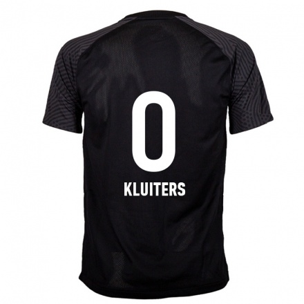 Naisten Jalkapallo Luuk Kluiters #0 Musta Vieraspaita 2021/22 Lyhythihainen Paita T-paita