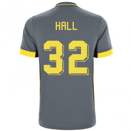 Naisten Jalkapallo Denzel Hall #32 Harmaa Musta Vieraspaita 2021/22 Lyhythihainen Paita T-paita
