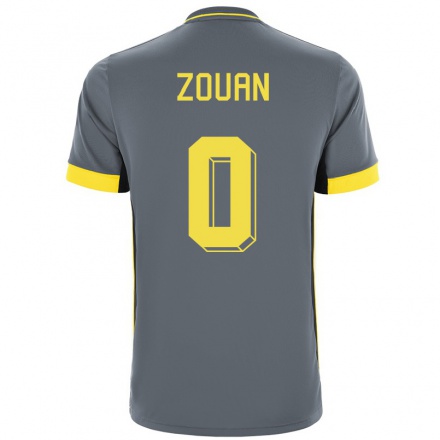 Naisten Jalkapallo Morgan Zouan #0 Harmaa Musta Vieraspaita 2021/22 Lyhythihainen Paita T-paita