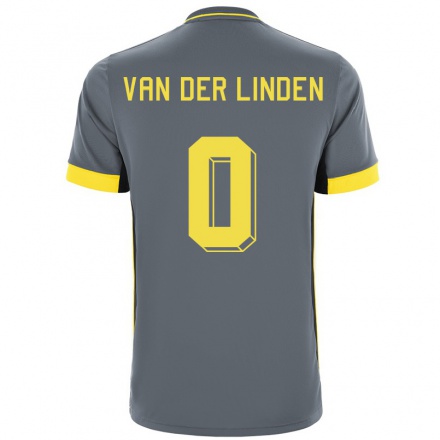 Naisten Jalkapallo Remsey Van Der Linden #0 Harmaa Musta Vieraspaita 2021/22 Lyhythihainen Paita T-paita