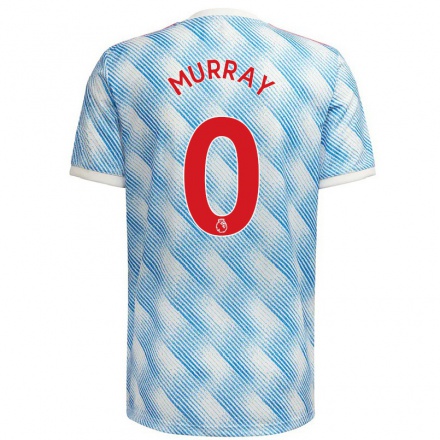 Naisten Jalkapallo Sam Murray #0 Sinivalkoinen Vieraspaita 2021/22 Lyhythihainen Paita T-paita
