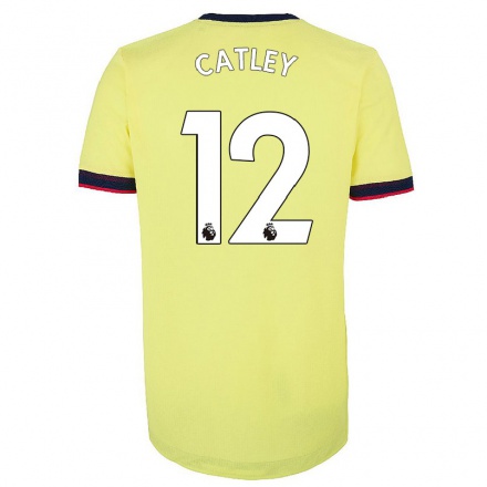 Naisten Jalkapallo Steph Catley #12 Keltainen Vieraspaita 2021/22 Lyhythihainen Paita T-paita