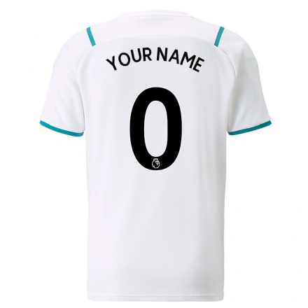 Naisten Jalkapallo Sinun Nimesi #0 Valkoinen Vieraspaita 2021/22 Lyhythihainen Paita T-paita
