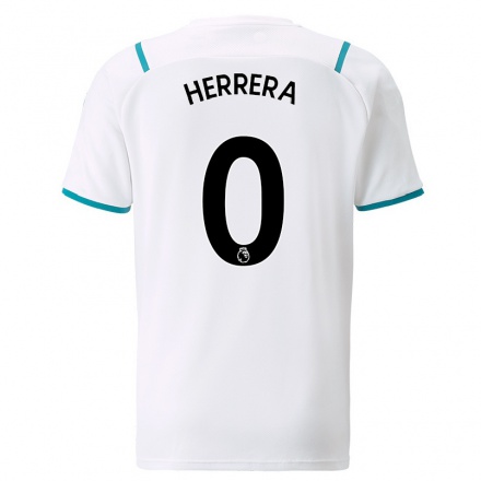 Naisten Jalkapallo Yangel Herrera #0 Valkoinen Vieraspaita 2021/22 Lyhythihainen Paita T-paita