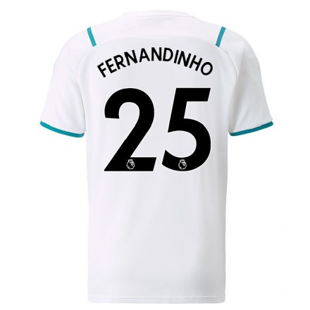 Naisten Jalkapallo Fernandinho #25 Valkoinen Vieraspaita 2021/22 Lyhythihainen Paita T-paita
