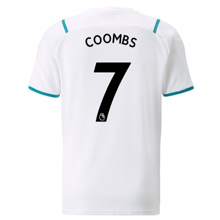 Naisten Jalkapallo Laura Coombs #7 Valkoinen Vieraspaita 2021/22 Lyhythihainen Paita T-paita