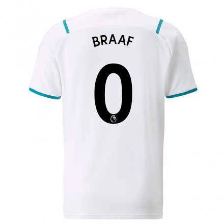 Naisten Jalkapallo Jayden Braaf #0 Valkoinen Vieraspaita 2021/22 Lyhythihainen Paita T-paita