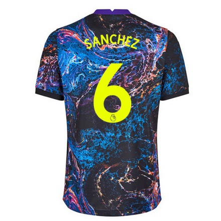 Naisten Jalkapallo Davinson Sanchez #6 Monivärinen Vieraspaita 2021/22 Lyhythihainen Paita T-paita